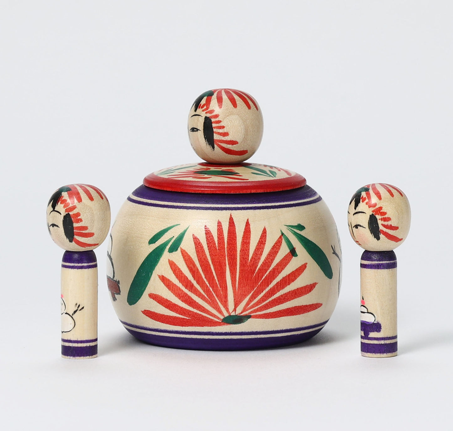 Oshogatsu ejiko kokeshi doll-2 | OGASAWARA, Yoshio | 7cm in height