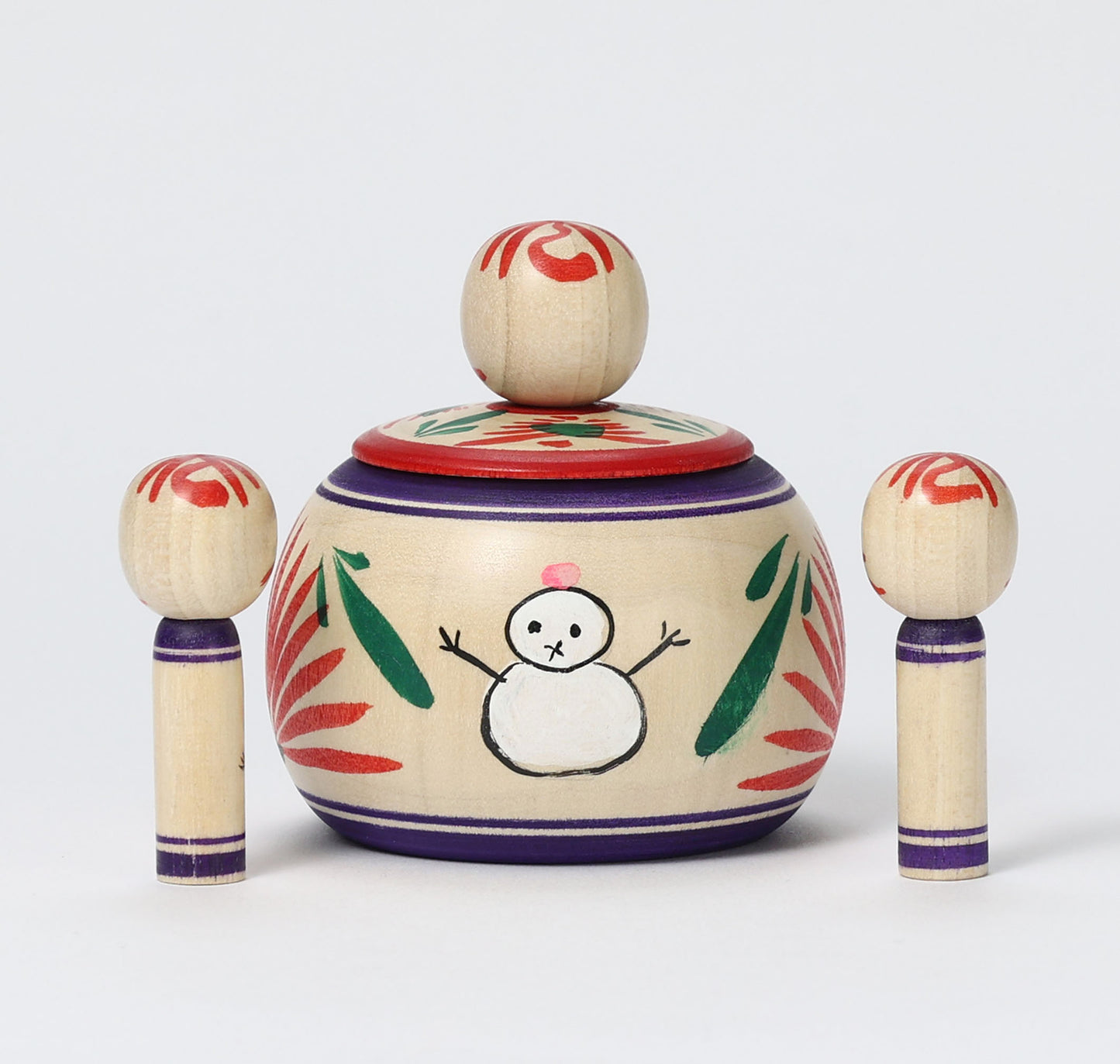 Oshogatsu ejiko kokeshi doll-2 | OGASAWARA, Yoshio | 7cm in height