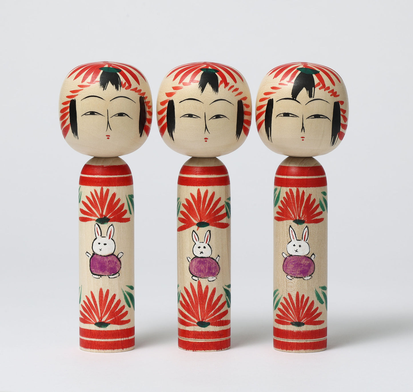 Usagi-rabbit kokeshi doll うさぎこけし | OGASAWARA, Yoshio 小笠原義雄工人 | Togatta style 遠刈田系 | 15cm in height
