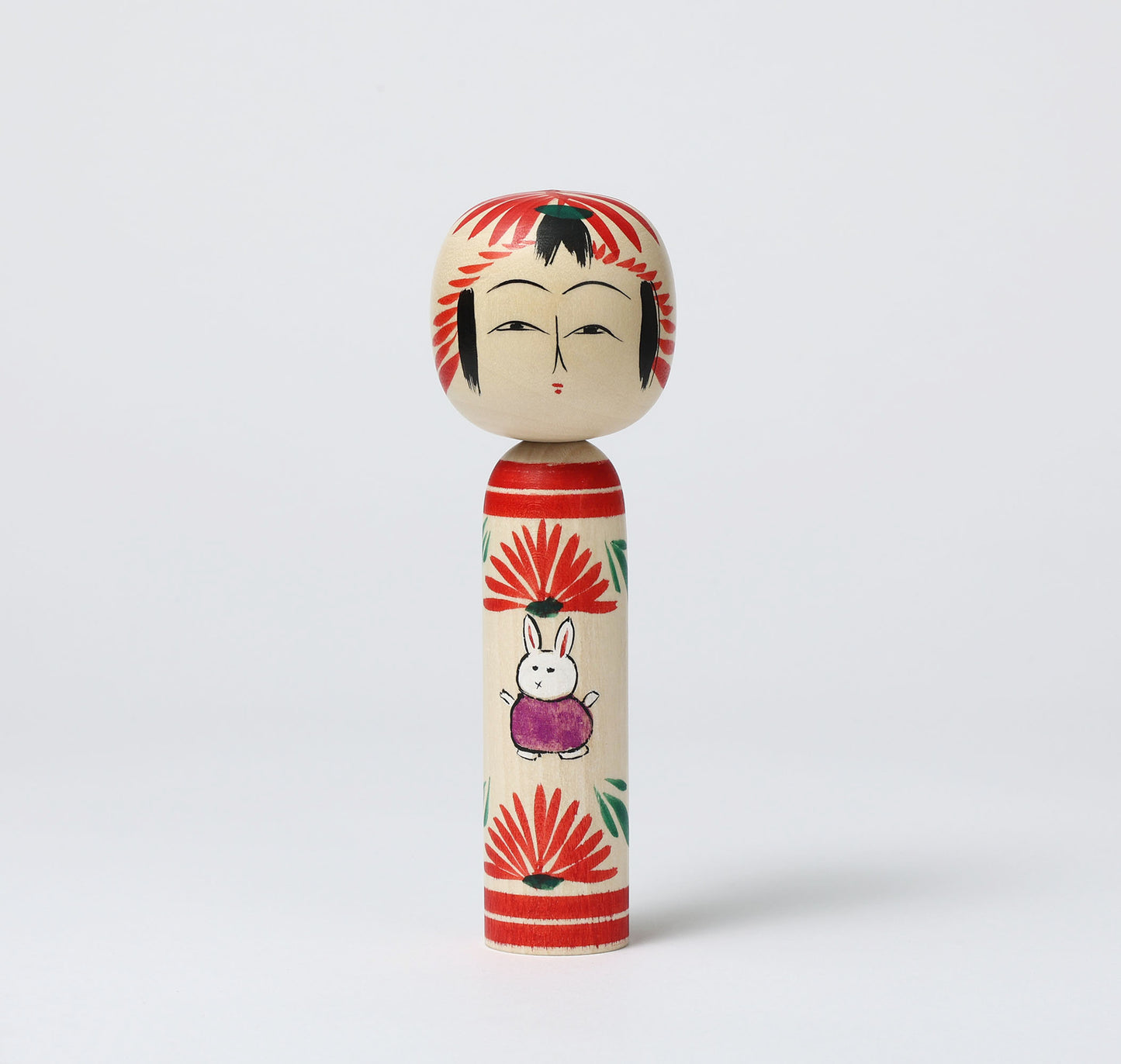 OGASAWARA, Yoshio 小笠原義雄工人 | Usagi-rabbit kokeshi doll うさぎこけし | Togatta style 遠刈田系 | 15cm in height