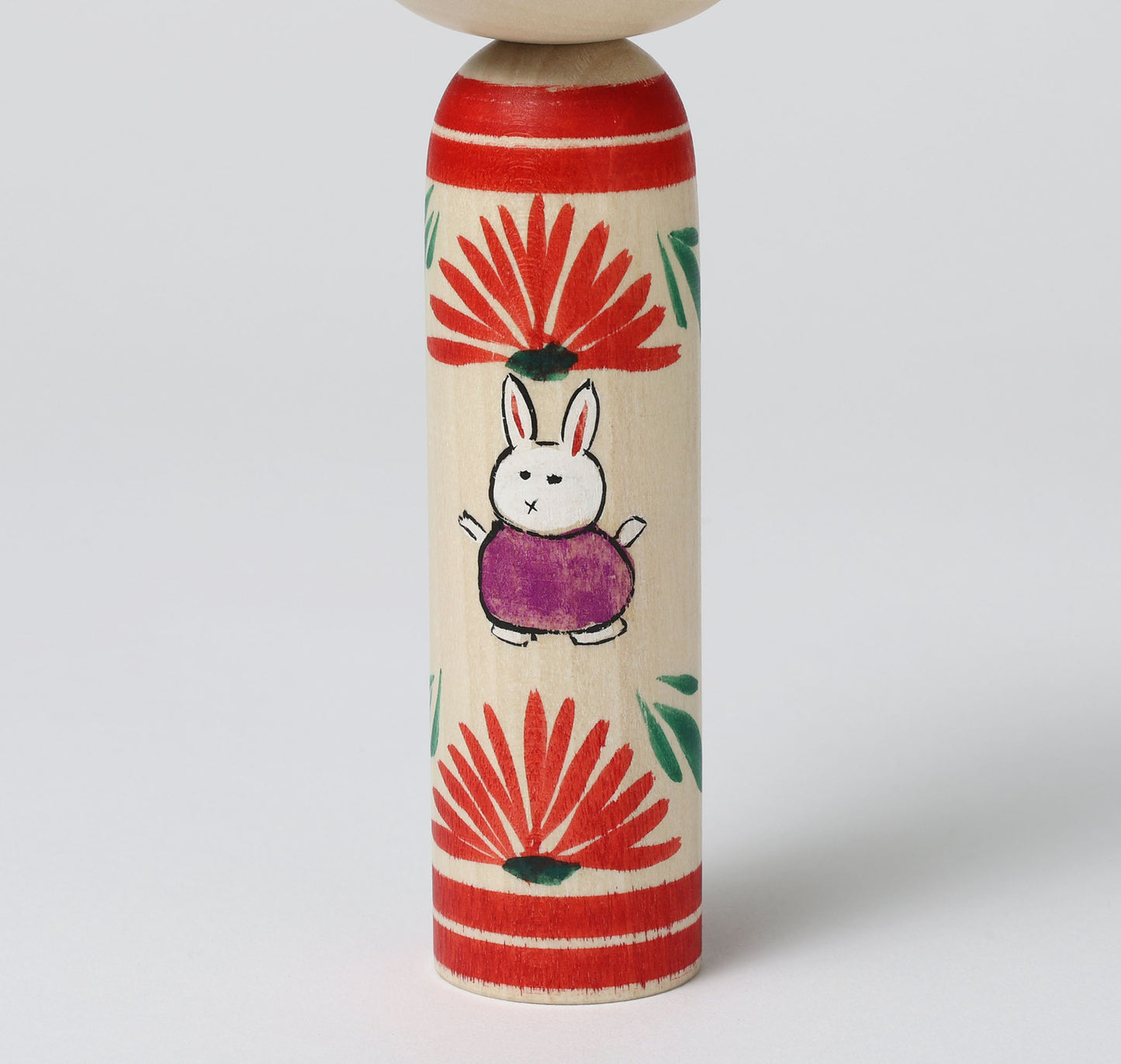 OGASAWARA, Yoshio 小笠原義雄工人 | Usagi-rabbit kokeshi doll うさぎこけし | Togatta style 遠刈田系 | 15cm in height