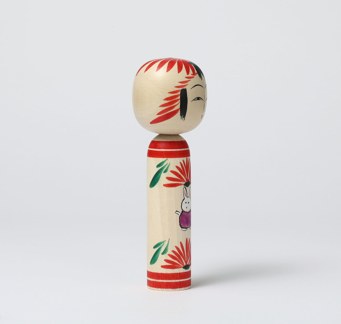 OGASAWARA, Yoshio 小笠原義雄工人 | Usagi-rabbit kokeshi doll うさぎこけし | Togatta style 遠刈田系 | 15cm in height