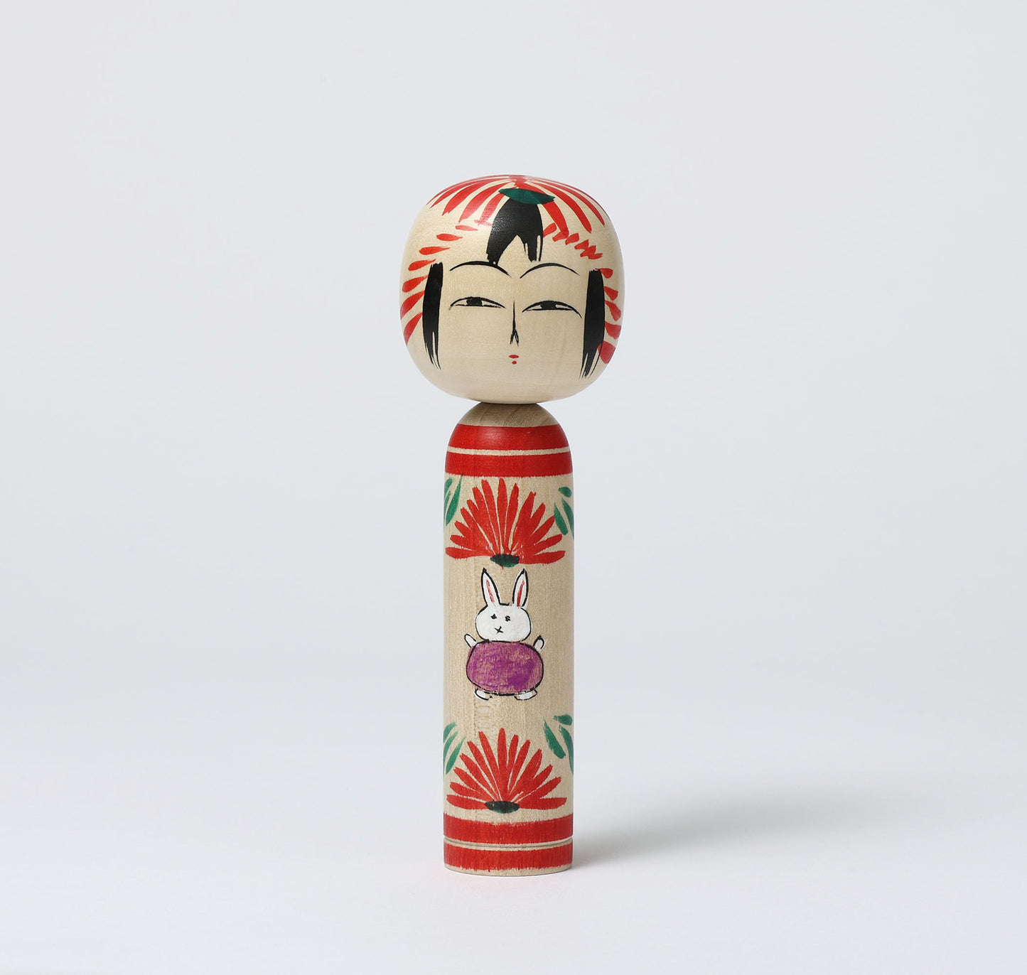 Usagi-rabbit kokeshi doll うさぎこけし | OGASAWARA, Yoshio 小笠原義雄工人 | Togatta style 遠刈田系 | 15cm in height