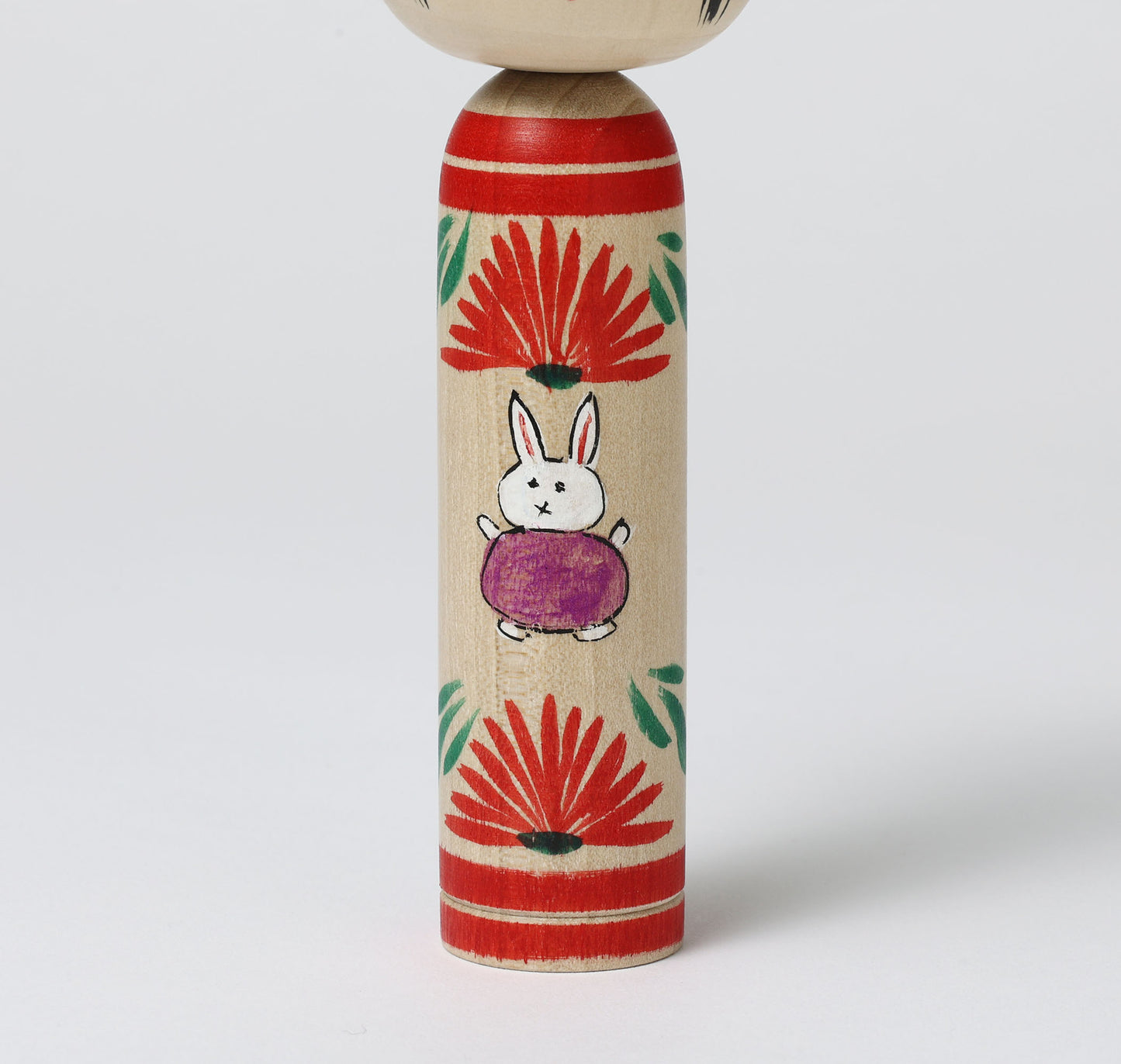 Usagi-rabbit kokeshi doll うさぎこけし | OGASAWARA, Yoshio 小笠原義雄工人 | Togatta style 遠刈田系 | 15cm in height