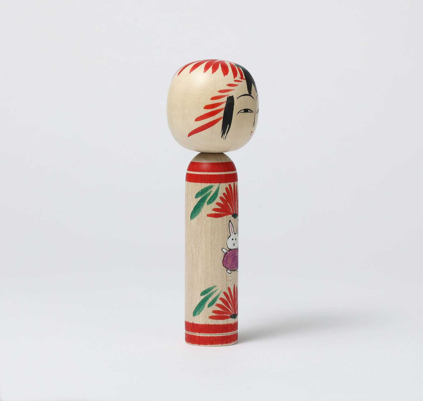 Usagi-rabbit kokeshi doll うさぎこけし | OGASAWARA, Yoshio 小笠原義雄工人 | Togatta style 遠刈田系 | 15cm in height