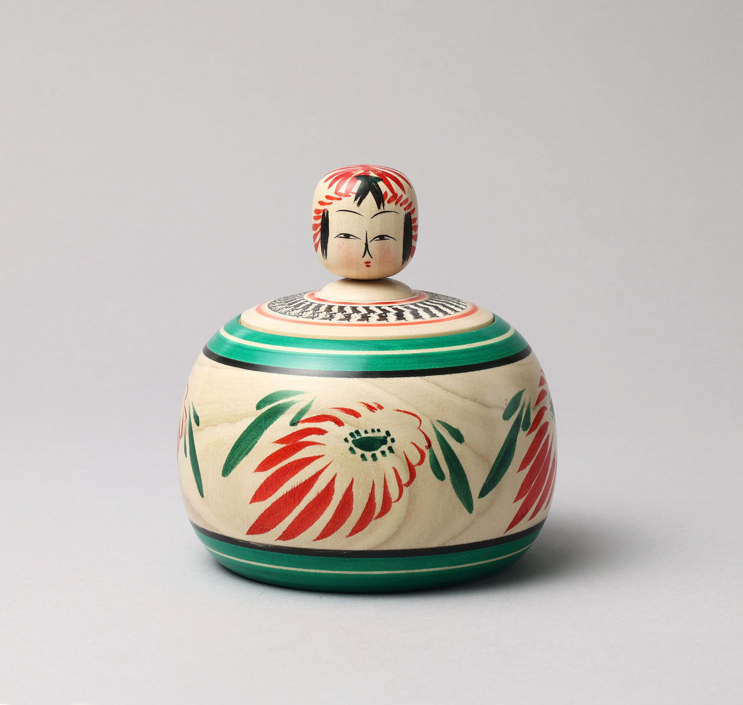 OGASAWARA, Yoshio 小笠原義雄工人 | pot style of Ejiko kokeshi doll- えじここけし | Togatta style 遠刈田系