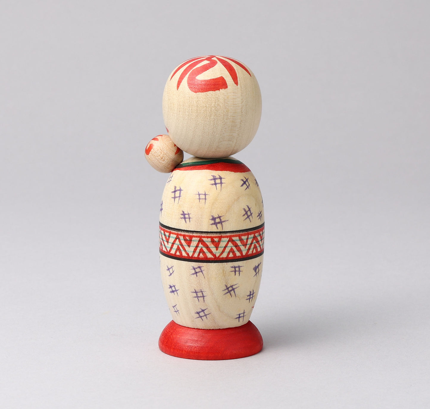 Komori-baby sitting kokeshi doll-子守りこけし | Yoshio OGASAWARA-Togatta style 小笠原義雄 (遠刈田系)