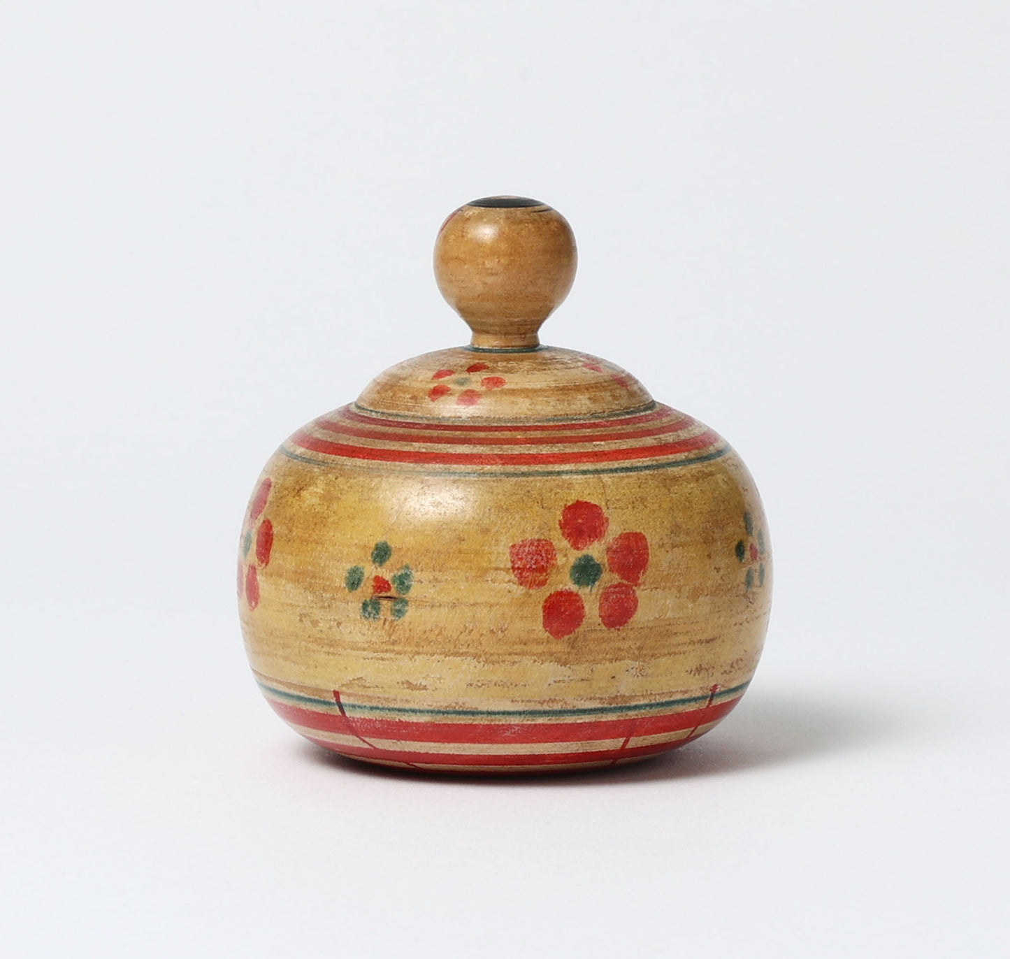 Vintage ejiko kokeshi doll | TAKAHASHI Chuzo 高橋忠蔵工人 | 古品えじここけし |  Tsuchiyu style 土湯系 | 8cm in height