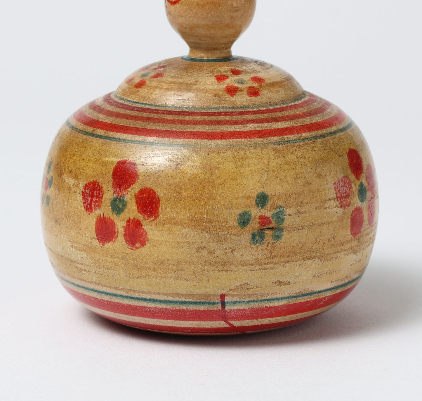 Vintage ejiko kokeshi doll | TAKAHASHI Chuzo 高橋忠蔵工人 | 古品えじここけし |  Tsuchiyu style 土湯系 | 8cm in height