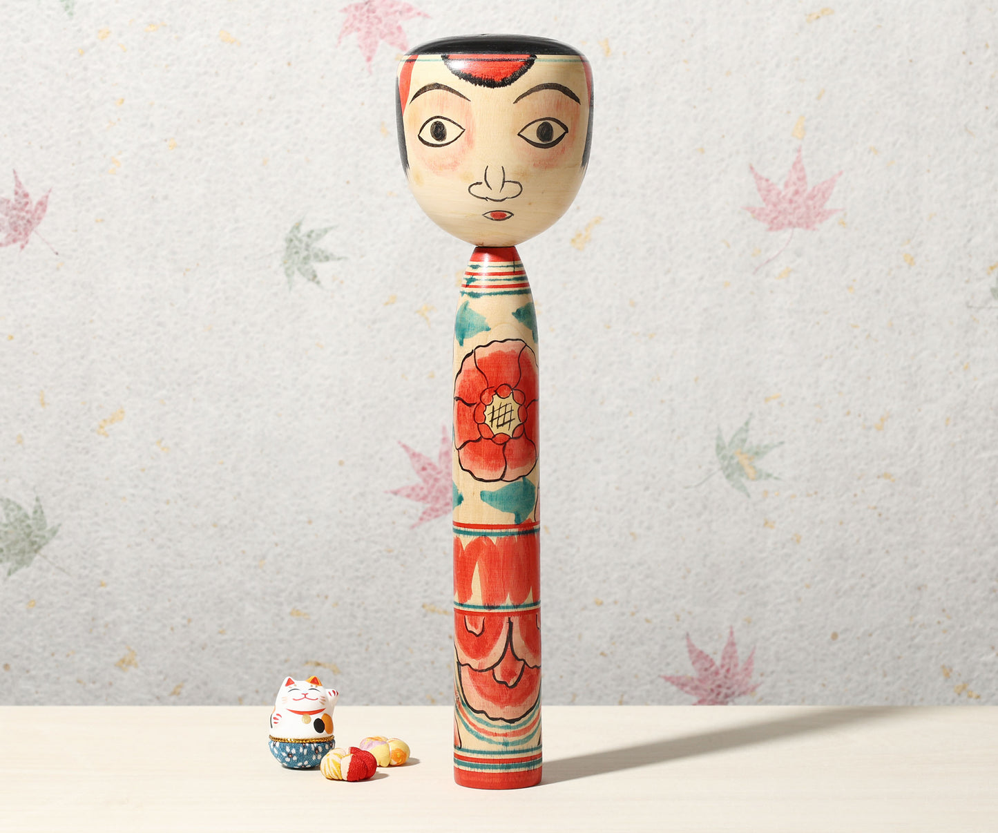 Vintage Nakanosawa style kokeshi doll-tako bozu, by IWAMOTO Yoshizo (1912-1973) | こけし古物 岩本芳蔵工人（中ノ沢系-たこ坊主）