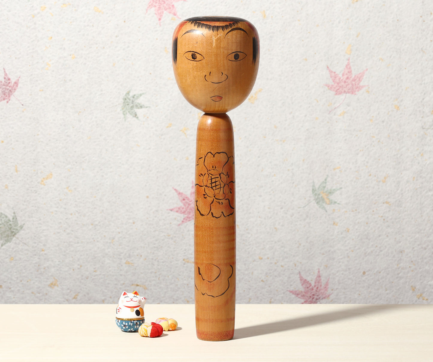 Vintage Nakanosawa style kokeshi doll-tako bozu, by KAKIZAKI Fumio (1947-) | こけし古物 柿崎文雄（中ノ沢系-たこ坊主）