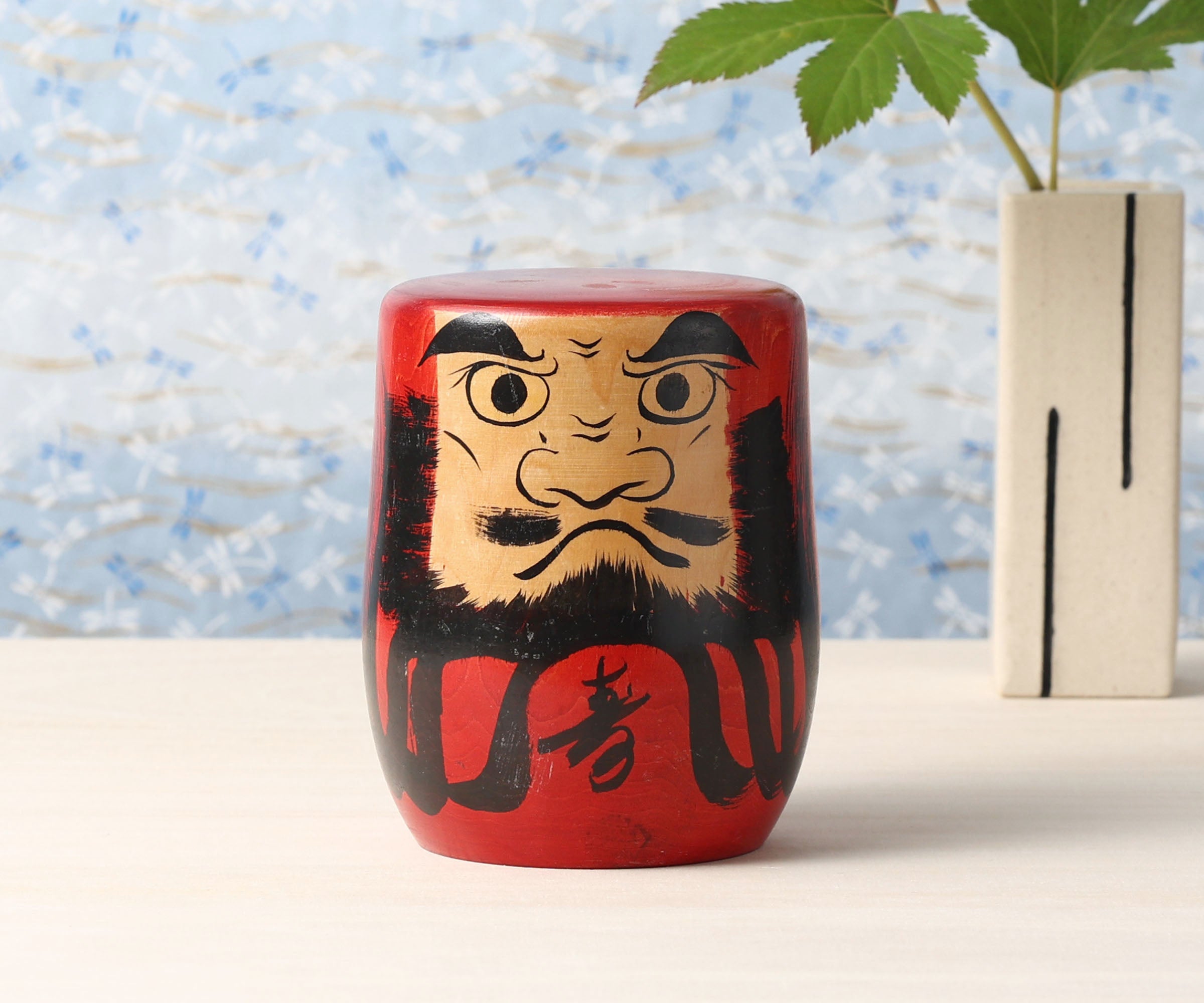 Vintage Japanese Daruma doll, Japanese luck charm, 古品木地だるま 日本の伝統工芸 ...