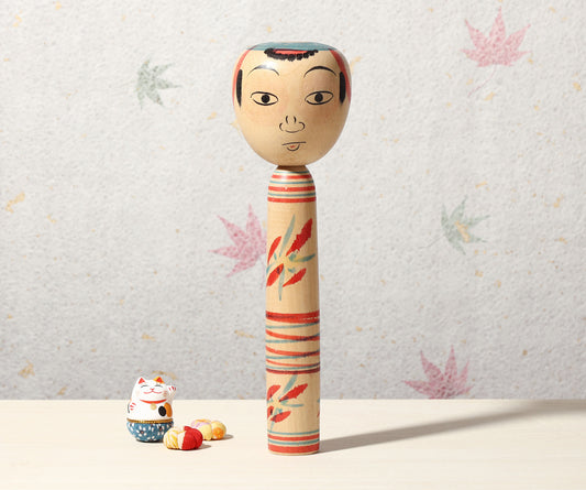 Vintage Nakanosawa style kokeshi doll-tako bozu, by KAKIZAKI Fumio (1947-) | こけし古物 柿崎文雄（中ノ沢系-たこ坊主）