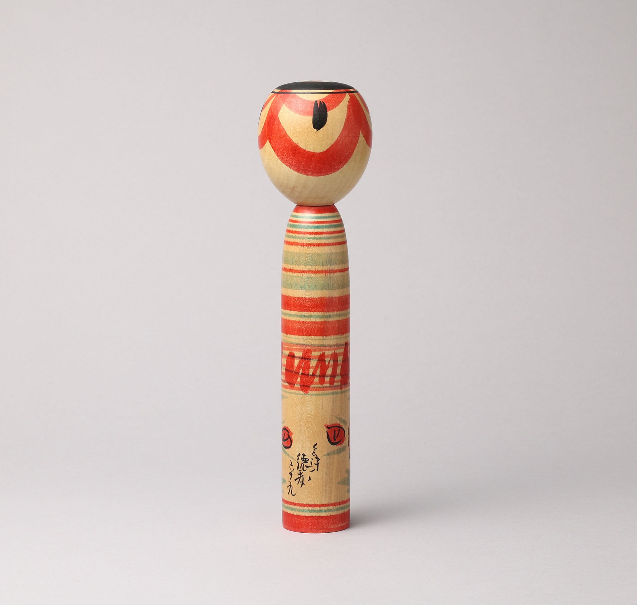 ヴィンテージ中ノ沢式こけし・たこ坊主、斎藤徳寿（1926-2021）作