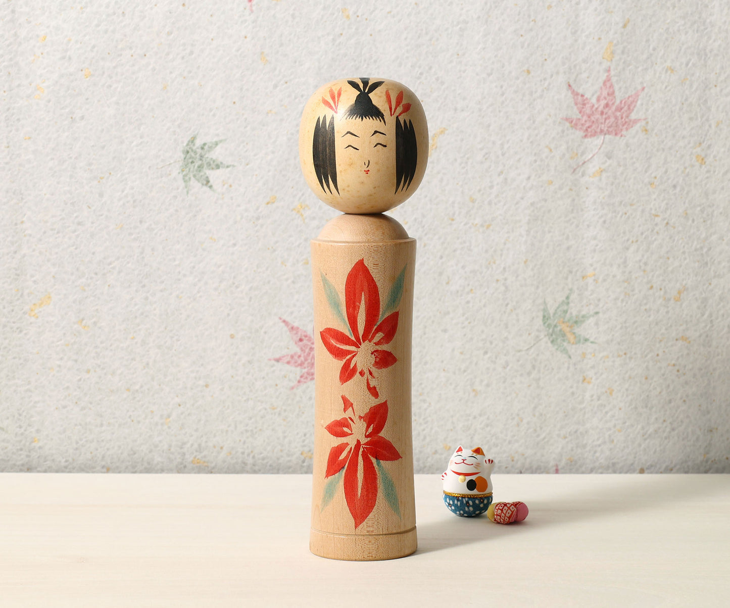 Vintage Naruko kokeshi doll, by Matsusaburo ITO (1894-1976), Naruko style | こけし古物 伊藤松三郎（鳴子系）