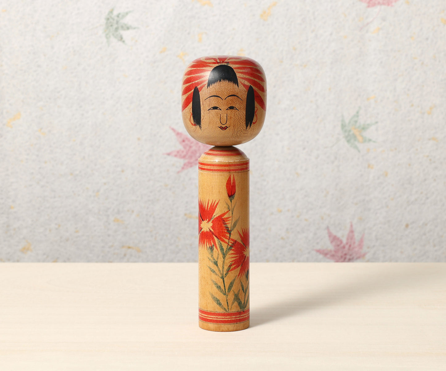 Vintage Hijiori style kokeshi doll, by Kuraji OKUYAMA (1934-2008) | こけし古物 奥山庫治（肘折系）