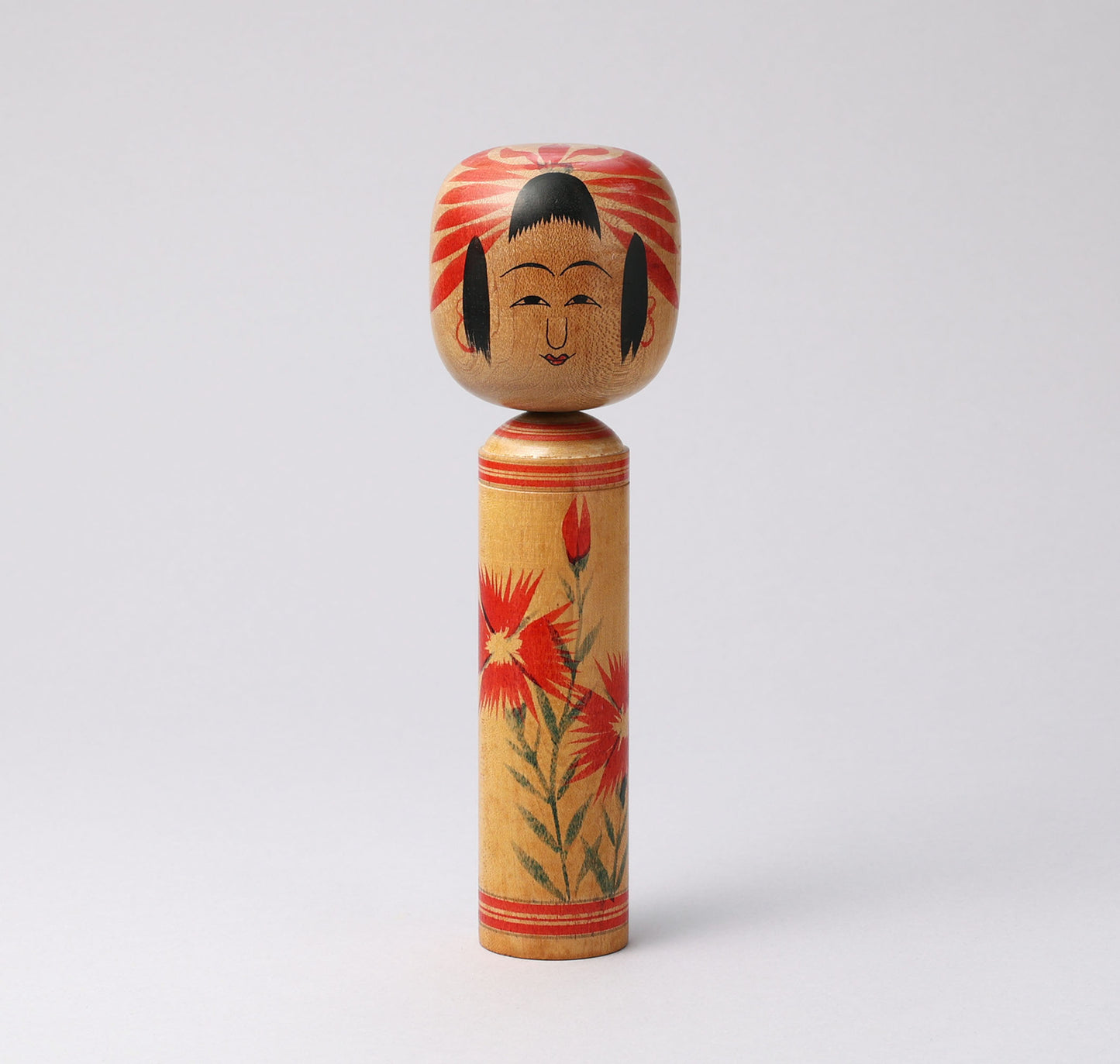 Vintage Hijiori style kokeshi doll, by Kuraji OKUYAMA (1934-2008) | こけし古物 奥山庫治（肘折系）