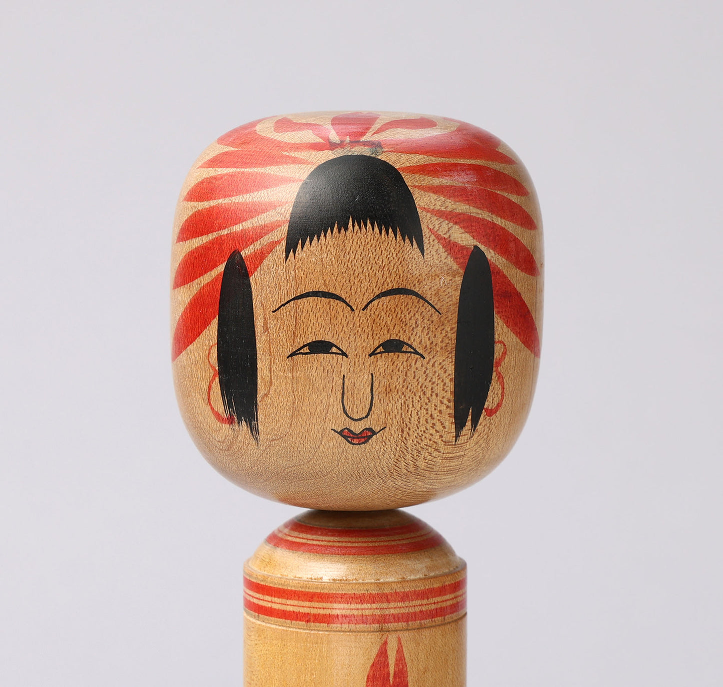 Vintage Hijiori style kokeshi doll, by Kuraji OKUYAMA (1934-2008) | こけし古物 奥山庫治（肘折系）