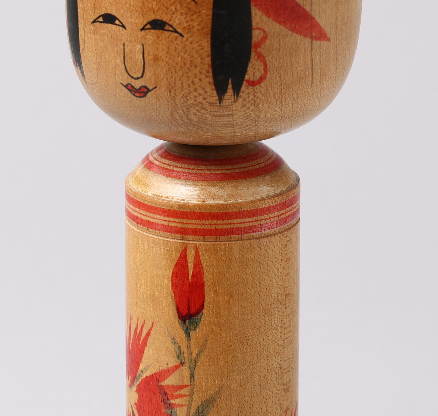 Vintage Hijiori style kokeshi doll, by Kuraji OKUYAMA (1934-2008) | こけし古物 奥山庫治（肘折系）