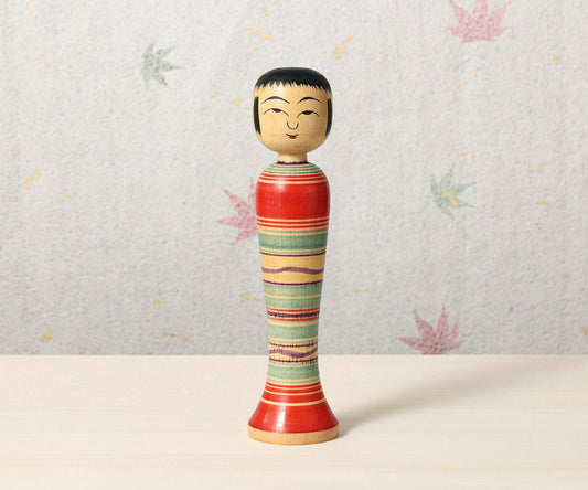 Vintage Dento kokeshi doll, by Bunikichi SATO(1922-2008), Hijiori style | こけし古物 佐藤文吉（肘折系）