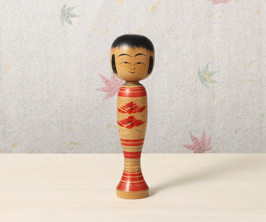 Vintage Dento kokeshi doll, by Bunikichi SATO(1922-2008), Hijiori style | こけし古物 佐藤文吉（肘折系）