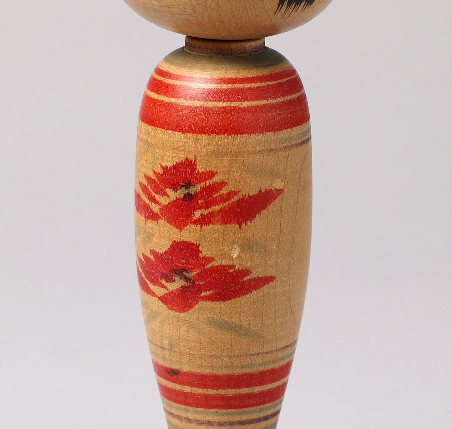 Vintage Hijiori style kokeshi doll, by Bunikichi SATO(1922-2008) | こけし古物 佐藤文吉（肘折系）