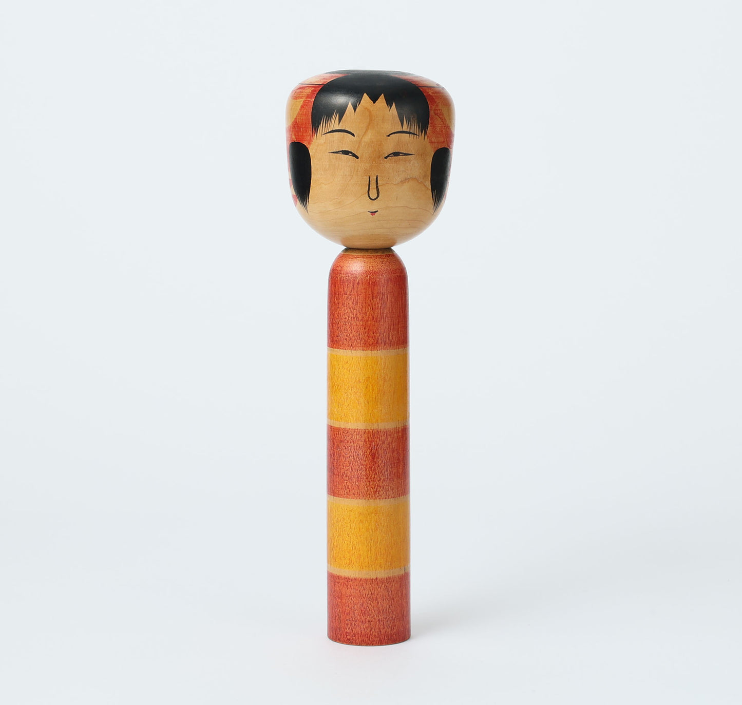 Vintage Tsuchiyu style kokeshi doll | WATANABE Kihei (1910-1988) | 古品こけし 土湯系 渡辺喜平工人 | 24.5cm in height