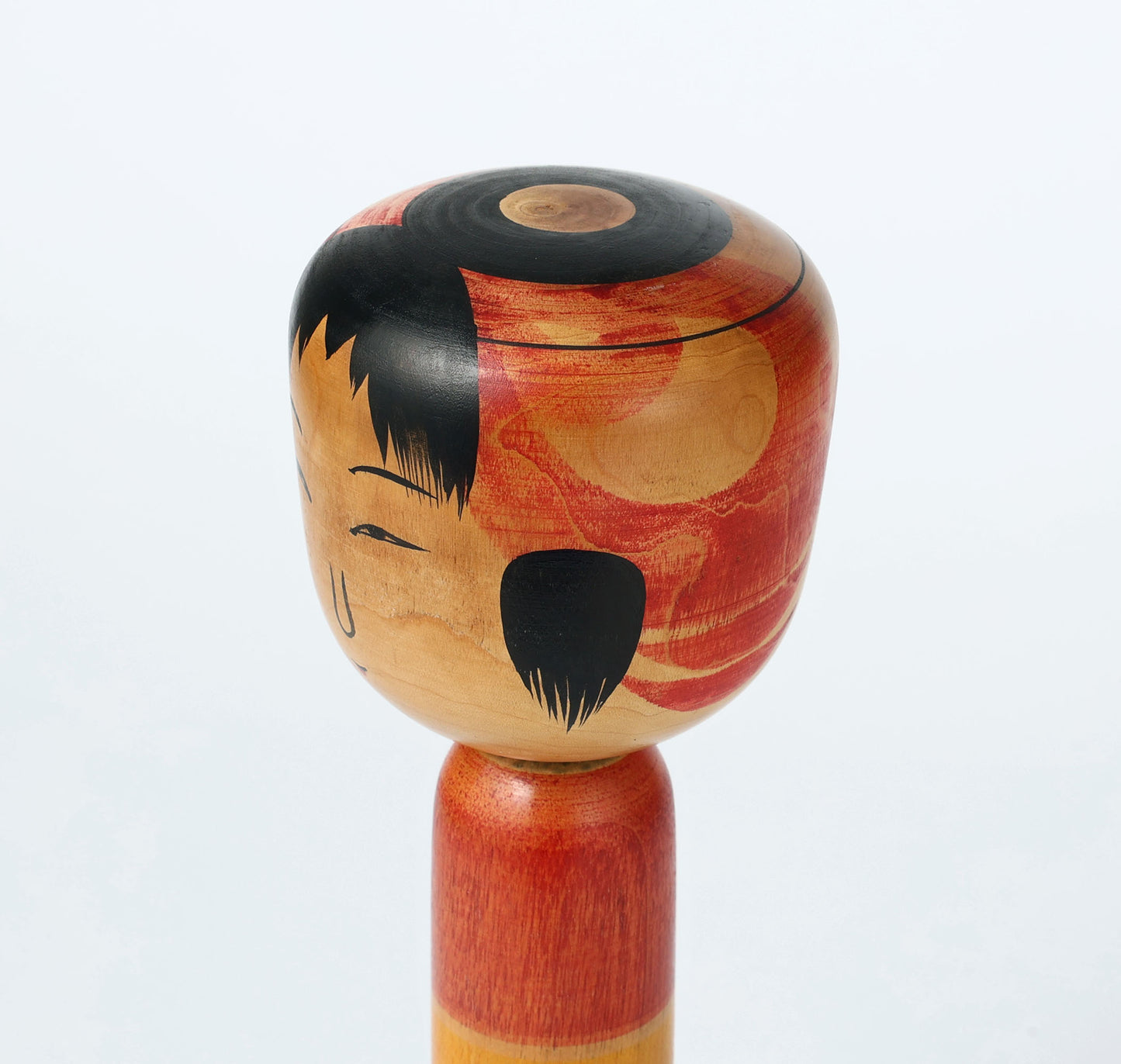 Vintage Tsuchiyu style kokeshi doll | WATANABE Kihei (1910-1988) | 古品こけし 土湯系 渡辺喜平工人 | 24.5cm in height