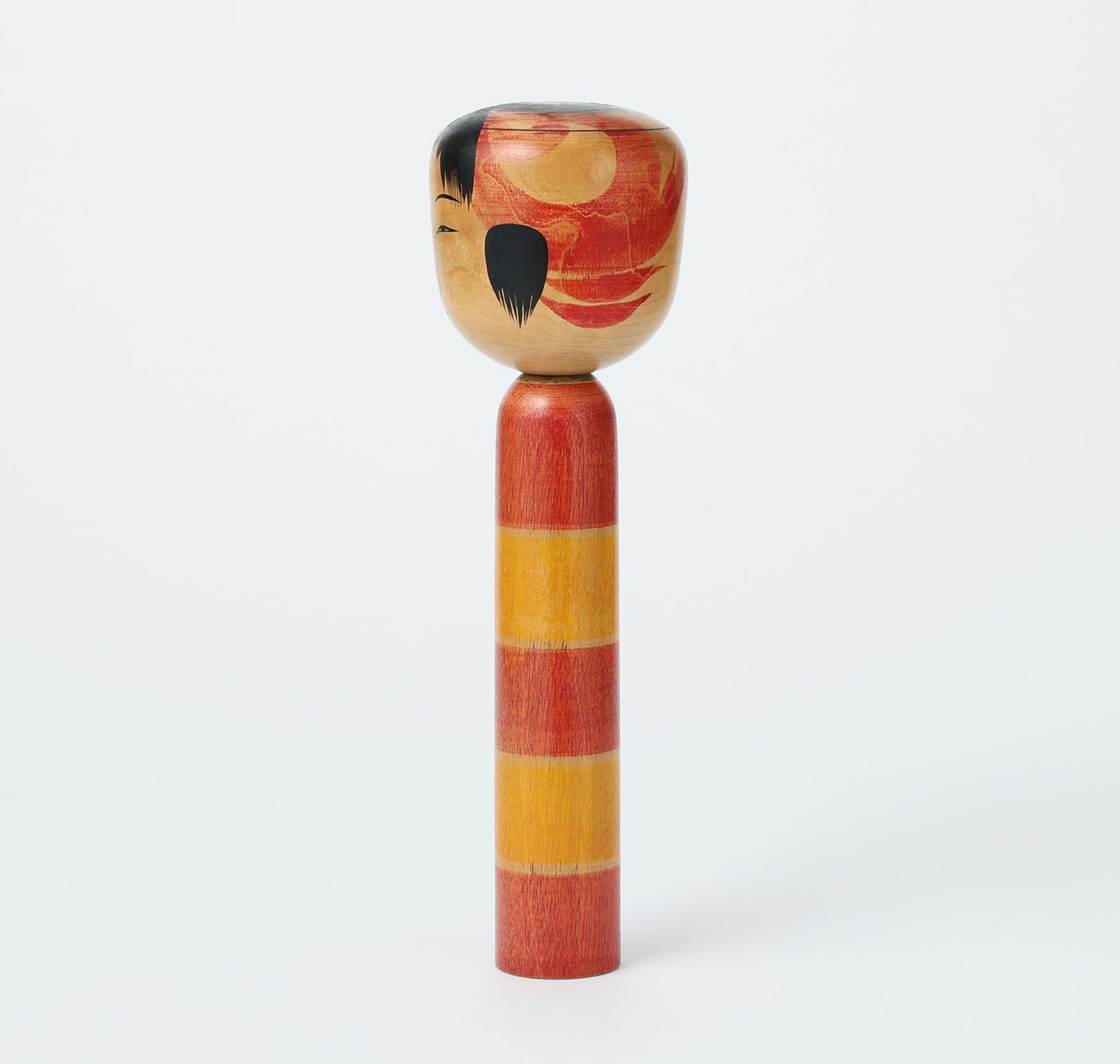 Vintage Tsuchiyu style kokeshi doll | WATANABE Kihei (1910-1988) | 古品こけし 土湯系 渡辺喜平工人 | 24.5cm in height