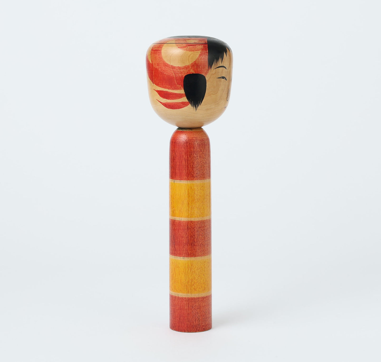 Vintage Tsuchiyu style kokeshi doll | WATANABE Kihei (1910-1988) | 古品こけし 土湯系 渡辺喜平工人 | 24.5cm in height