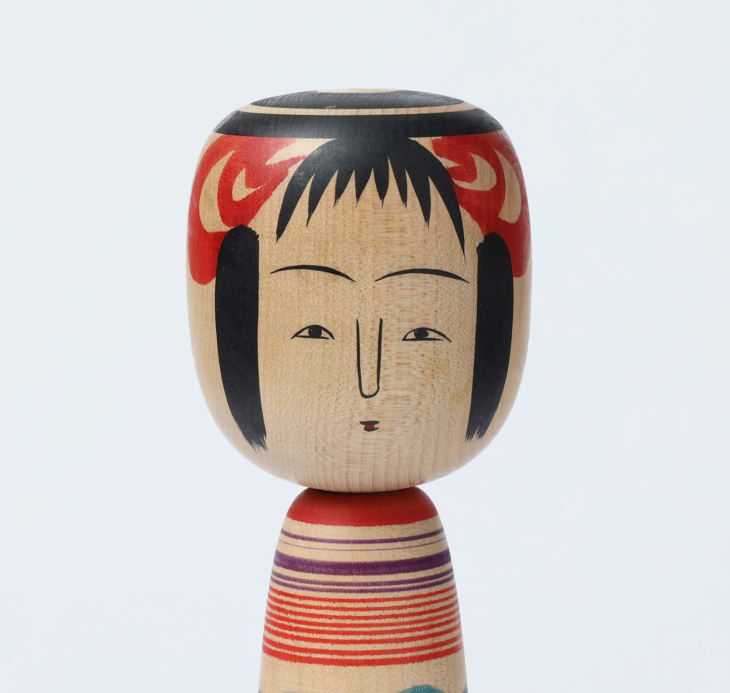 Vintage Tsuchiyu style kokeshi doll | WATANABE Tetsuo (1937-2017) | 古品こけし 土湯系 渡辺鉄男工人 | 24.5cm in height