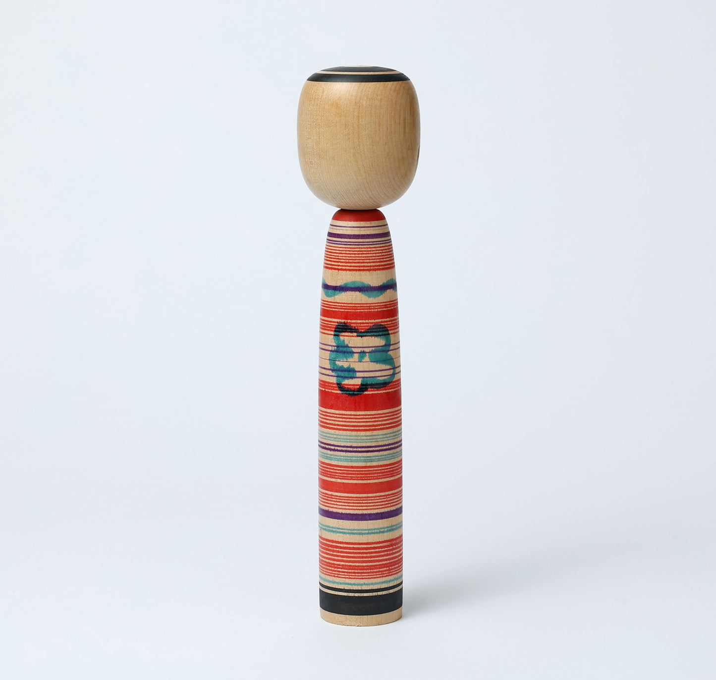 Vintage Tsuchiyu style kokeshi doll | WATANABE Tetsuo (1937-2017) | 古品こけし 土湯系 渡辺鉄男工人 | 24.5cm in height