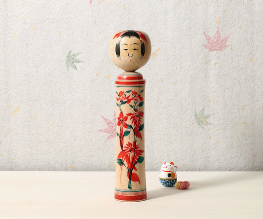 Vintage Naruko style kokeshi doll, by SAKURAI, Shoji (1927-2011) | こけし古物 桜井昭二（鳴子系）