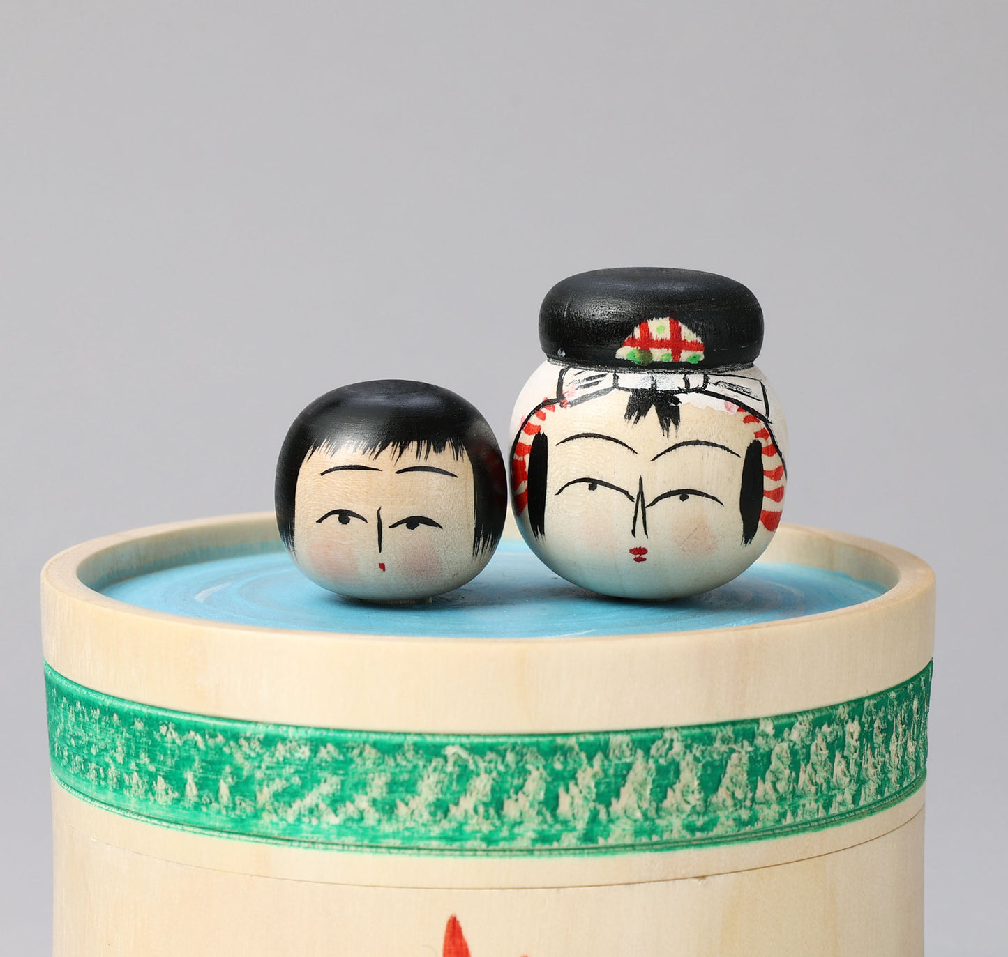 OGASAWARA, Yoshio 小笠原義雄工人 | Onsen kokeshi doll, pod style-温泉こけし小物入れ  | Togatta style 遠刈田系